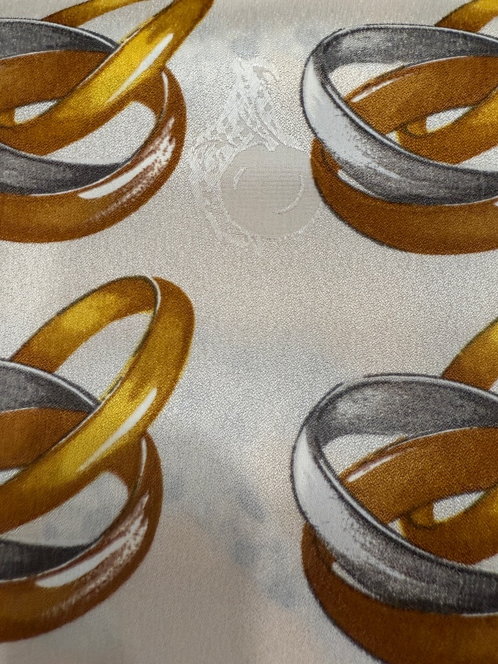 CARTIER Limited Edition Millennium 2000 Panthère Silk Scarf Y2K Rare Gold - Picture 8 of 8